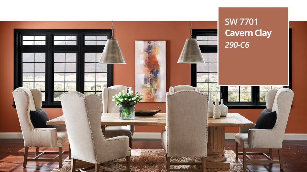 Hottest Interior Paint Colors - Sherwin Williams Cavern Clay